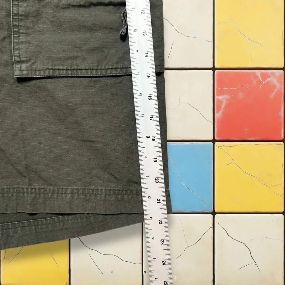 Vintage‎ Gap Cargo Hiking Shorts Y2K Men L Green Ripstop Pockets Outdoor Utility